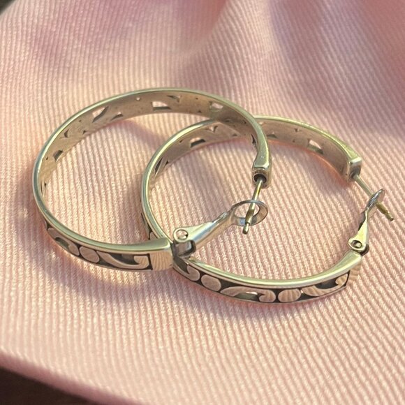 Brighton Contempo Silver Hoops - Picture 3 of 3